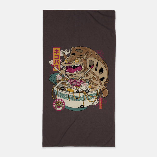 Ramen Catbus-None-Beach-Towel-gaci