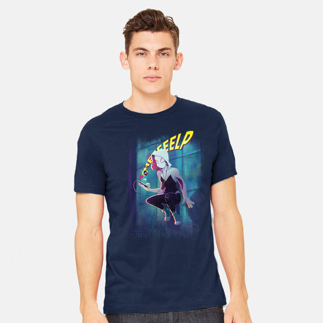 Spider Gwen Help-Mens-Heavyweight-Tee-jacnicolauart