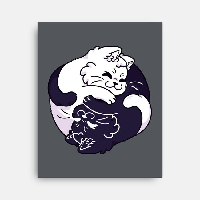 Ying Yang Cat-None-Stretched-Canvas-Zaia Bloom