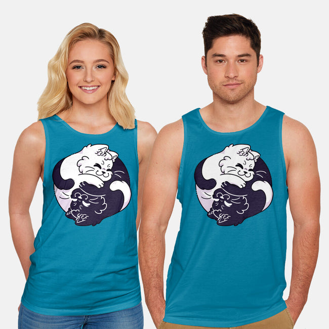 Ying Yang Cat-Unisex-Basic-Tank-Zaia Bloom