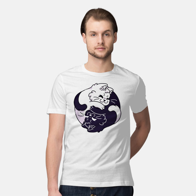 Ying Yang Cat-Mens-Premium-Tee-Zaia Bloom