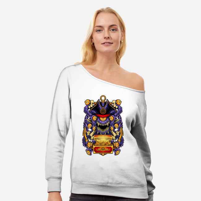 Pirate Beholder-Womens-Off Shoulder-Sweatshirt-spoilerinc