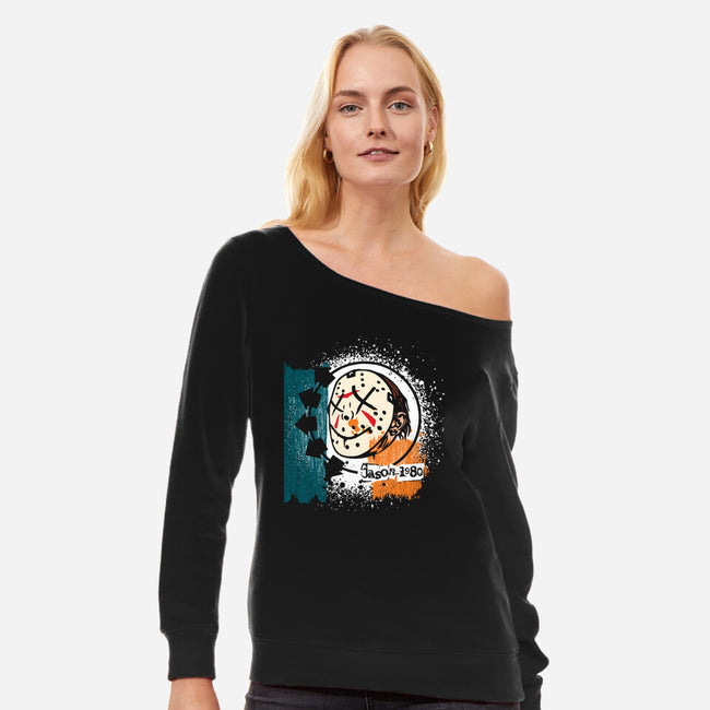 Jason 1980-Womens-Off Shoulder-Sweatshirt-dalethesk8er