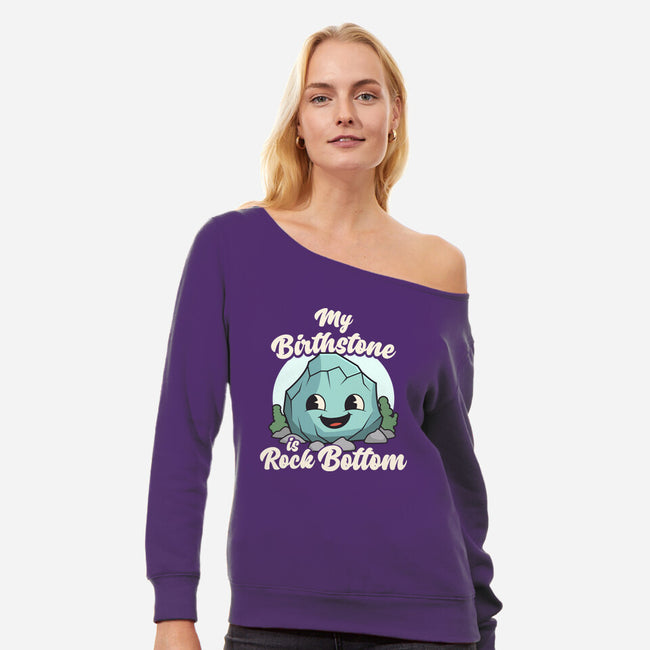 Rock Bottom-Womens-Off Shoulder-Sweatshirt-RoboMega