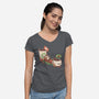 Coffee Rescue-Womens-V-Neck-Tee-tobefonseca