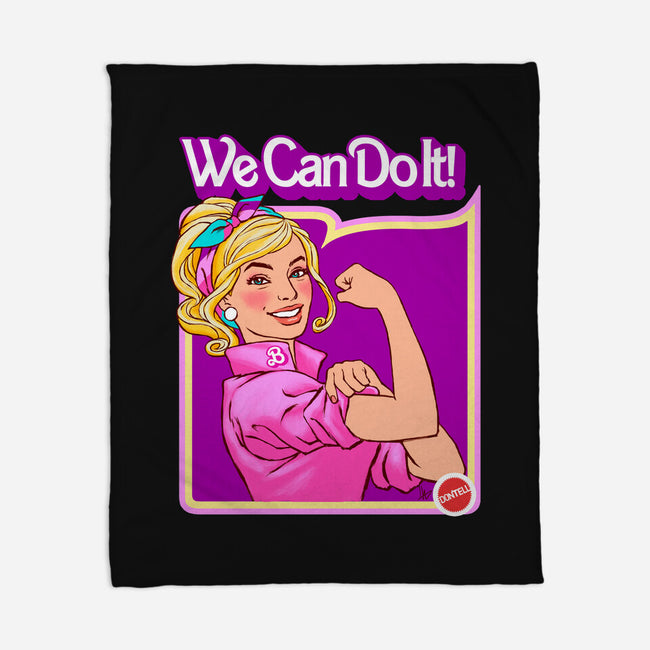 Barbie Can Do It-None-Fleece-Blanket-hugohugo