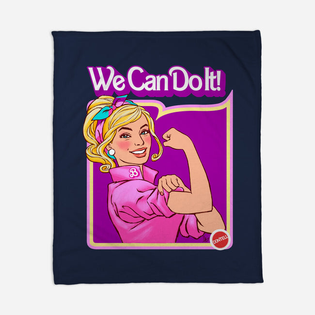 Barbie Can Do It-None-Fleece-Blanket-hugohugo