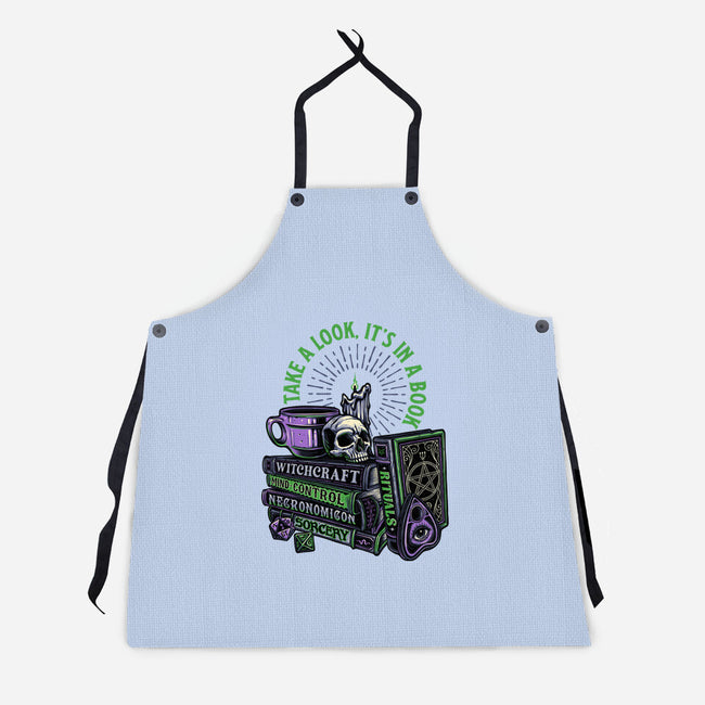 Dark Books-Unisex-Kitchen-Apron-momma_gorilla