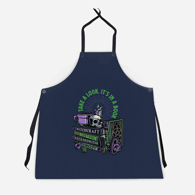 Dark Books-Unisex-Kitchen-Apron-momma_gorilla