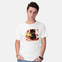 Demon Cat Halloween-Mens-Basic-Tee-NemiMakeit