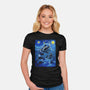 Starry Saturn-Womens-Fitted-Tee-daobiwan