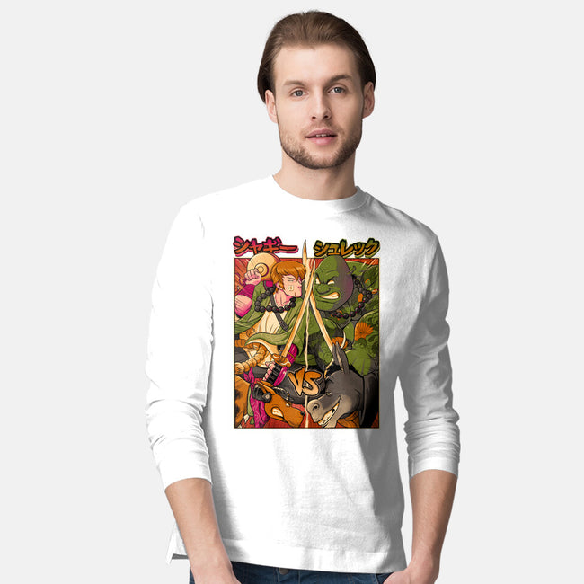 Samurai Sukubi VS Shurekku-Mens-Long Sleeved-Tee-Bruno Mota