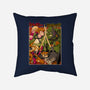 Samurai Sukubi VS Shurekku-None-Removable Cover-Throw Pillow-Bruno Mota