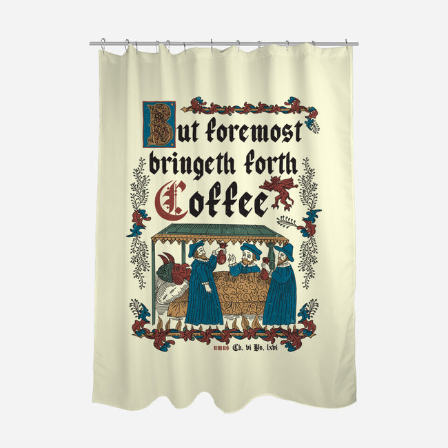 But First Coffee Medieval Style-None-Polyester-Shower Curtain-Nemons