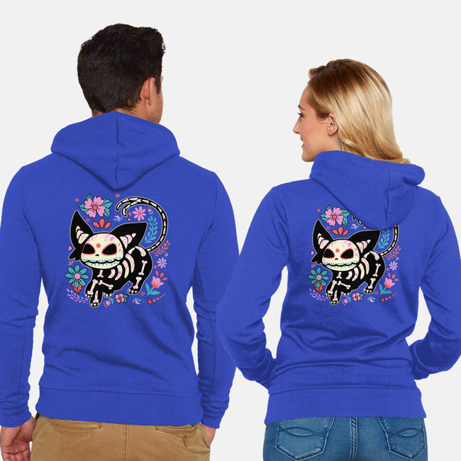 Day Skeleton-Unisex-Zip-Up-Sweatshirt-IKILO