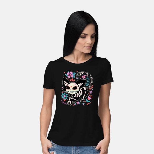 Day Skeleton-Womens-Basic-Tee-IKILO