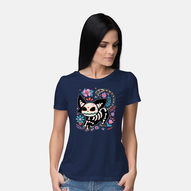 Day Skeleton-Womens-Basic-Tee-IKILO