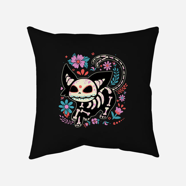 Day Skeleton-None-Removable Cover w Insert-Throw Pillow-IKILO