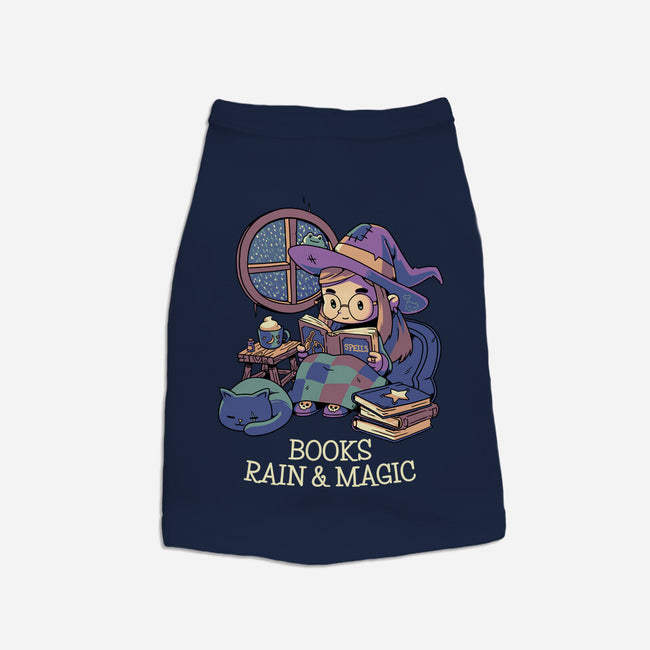 Books Rain And Magic-Dog-Basic-Pet Tank-Geekydog