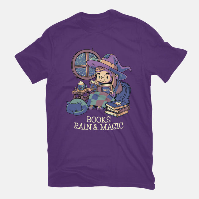 Books Rain And Magic-Youth-Basic-Tee-Geekydog