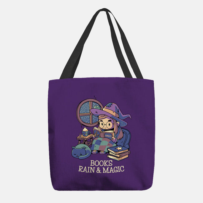 Books Rain And Magic-None-Basic Tote-Bag-Geekydog