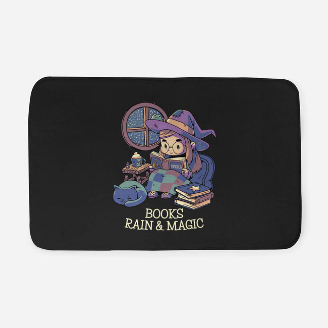 Books Rain And Magic-None-Memory Foam-Bath Mat-Geekydog