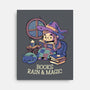 Books Rain And Magic-None-Stretched-Canvas-Geekydog