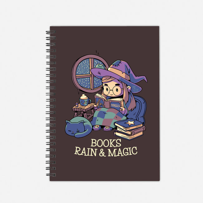 Books Rain And Magic-None-Dot Grid-Notebook-Geekydog