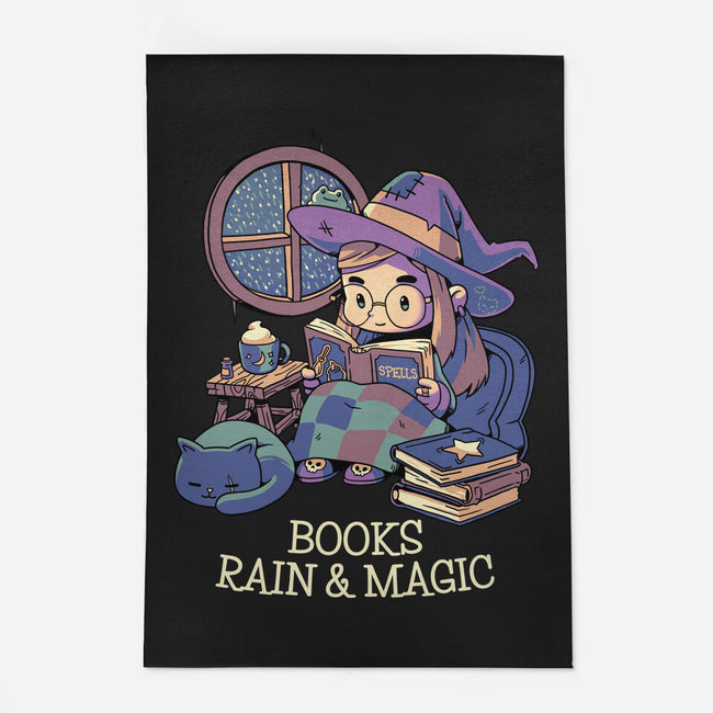 Books Rain And Magic-None-Indoor-Rug-Geekydog