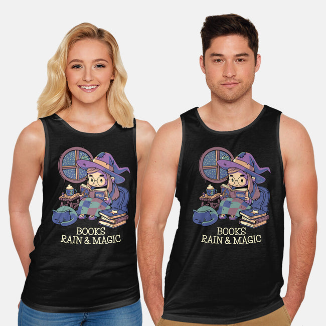 Books Rain And Magic-Unisex-Basic-Tank-Geekydog