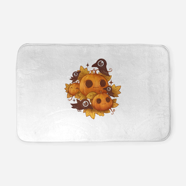 Pumpkins And Crows-None-Memory Foam-Bath Mat-ricolaa