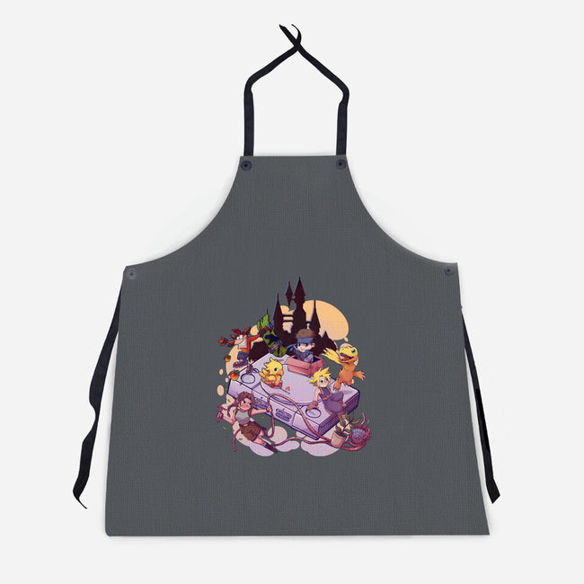 Nostalgic Players-Unisex-Kitchen-Apron-jacnicolauart