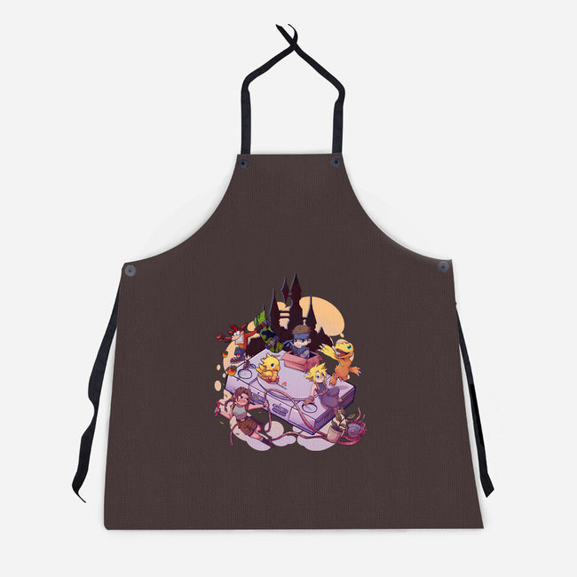 Nostalgic Players-Unisex-Kitchen-Apron-jacnicolauart