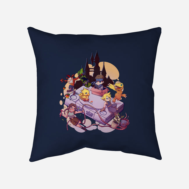 Nostalgic Players-None-Removable Cover-Throw Pillow-jacnicolauart