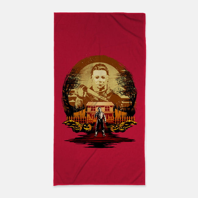 Attack Of Michael Myers-None-Beach-Towel-hypertwenty