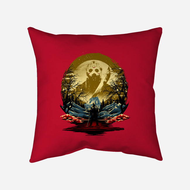 Attack Of Jason-None-Removable Cover-Throw Pillow-hypertwenty