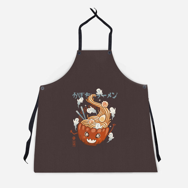 Pumpkin Ramen-Unisex-Kitchen-Apron-IKILO