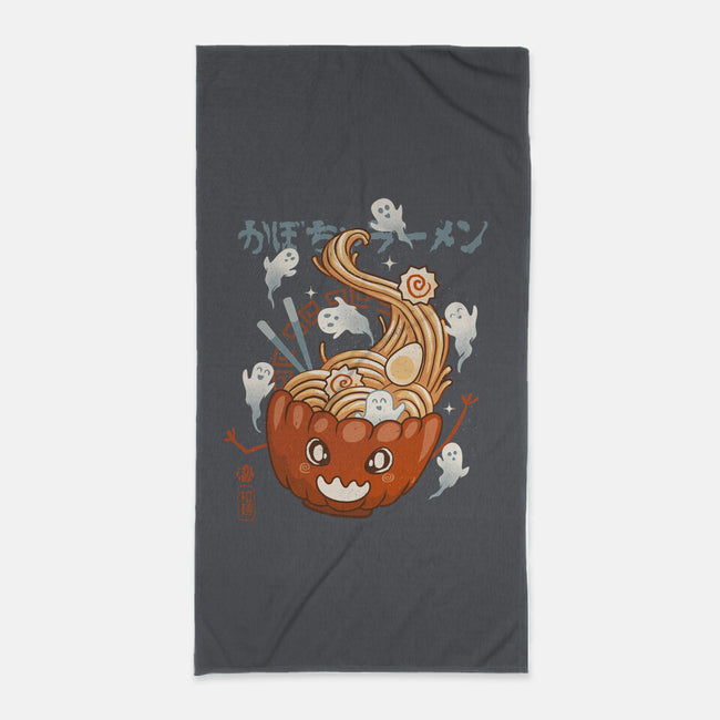 Pumpkin Ramen-None-Beach-Towel-IKILO