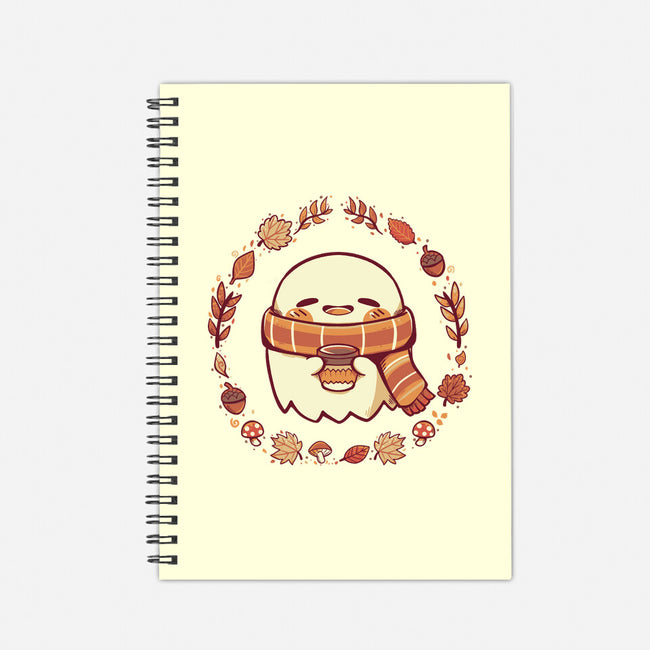 Ghostly Fall Vibes-None-Dot Grid-Notebook-TechraNova