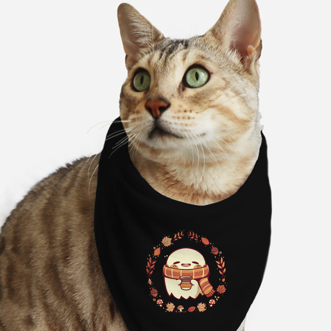 Ghostly Fall Vibes-Cat-Bandana-Pet Collar-TechraNova