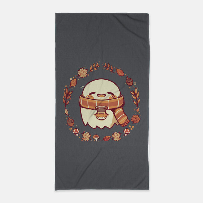 Ghostly Fall Vibes-None-Beach-Towel-TechraNova