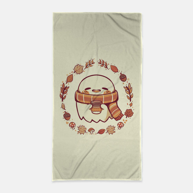 Ghostly Fall Vibes-None-Beach-Towel-TechraNova