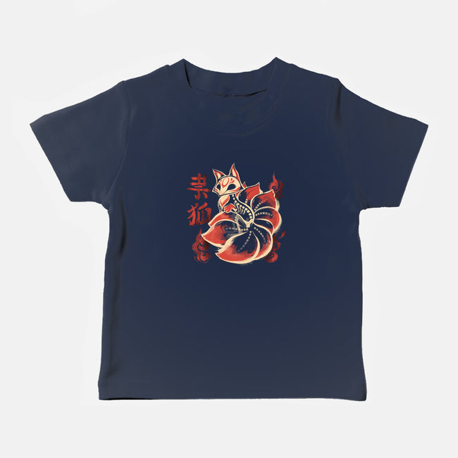 Ghost Kitsune-Baby-Basic-Tee-ricolaa