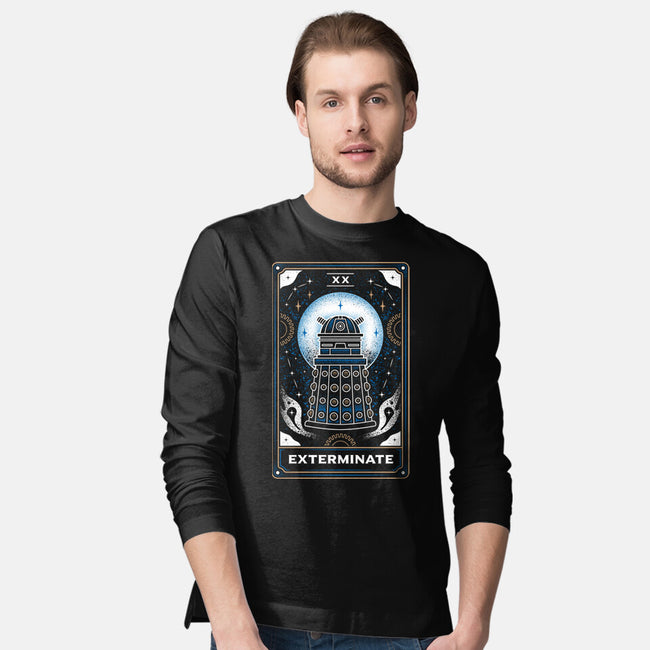 Exterminate Tarot Card-Mens-Long Sleeved-Tee-Logozaste