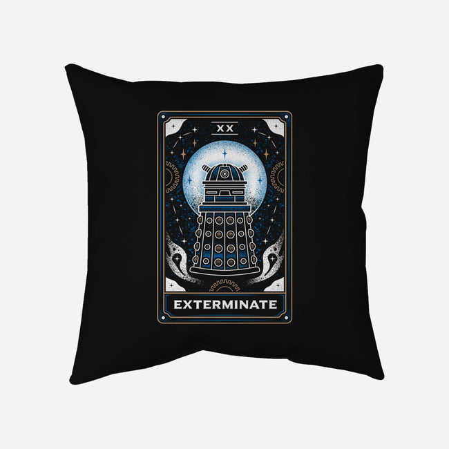 Exterminate Tarot Card-None-Removable Cover-Throw Pillow-Logozaste