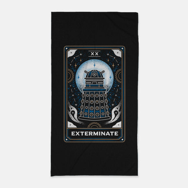 Exterminate Tarot Card-None-Beach-Towel-Logozaste