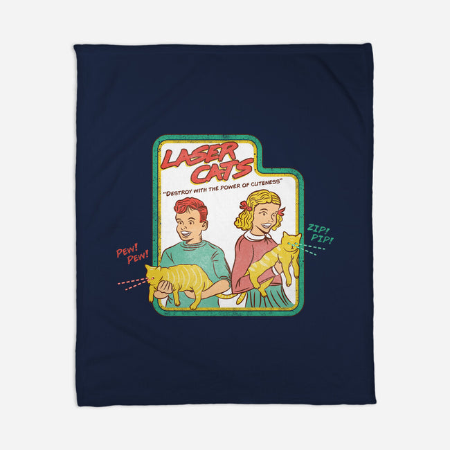 Laser Cats Destroy-None-Fleece-Blanket-hbdesign