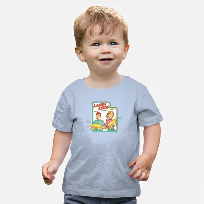 Laser Cats Destroy-Baby-Basic-Tee-hbdesign