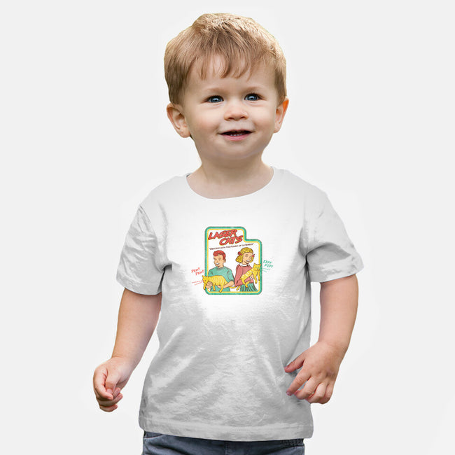 Laser Cats Destroy-Baby-Basic-Tee-hbdesign