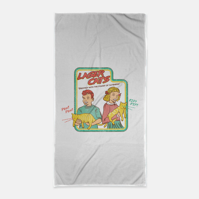 Laser Cats Destroy-None-Beach-Towel-hbdesign